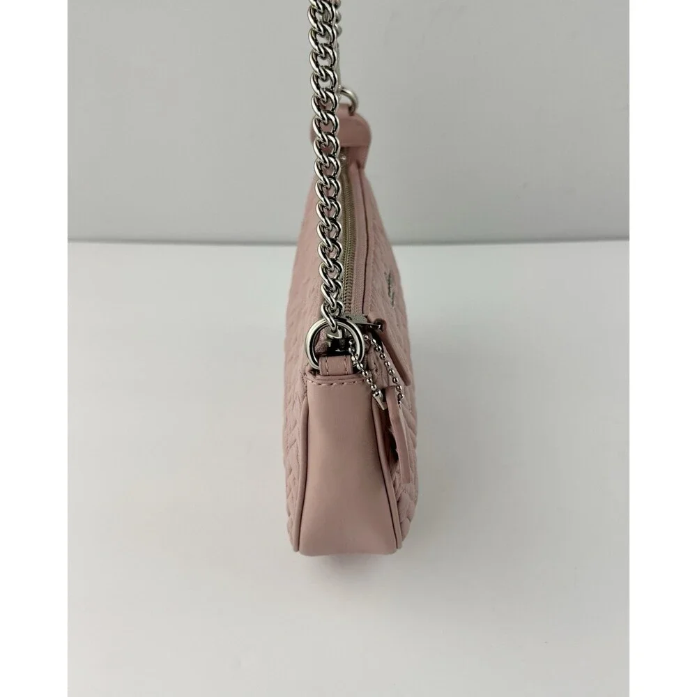 Coach Pink Leather Chain Crossbody Clutch 2Way - Excellent Condition